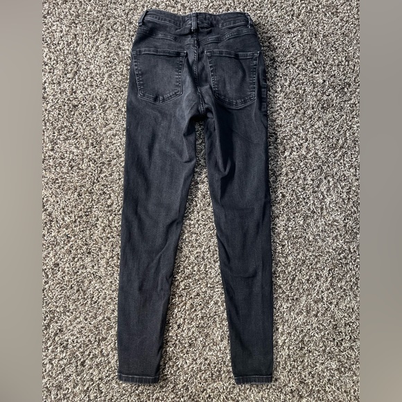 Denim & Co. Black Skinny Jeans Distressed - Picture 2 of 3